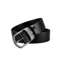 Men's Leather Belt with Matte Buckle