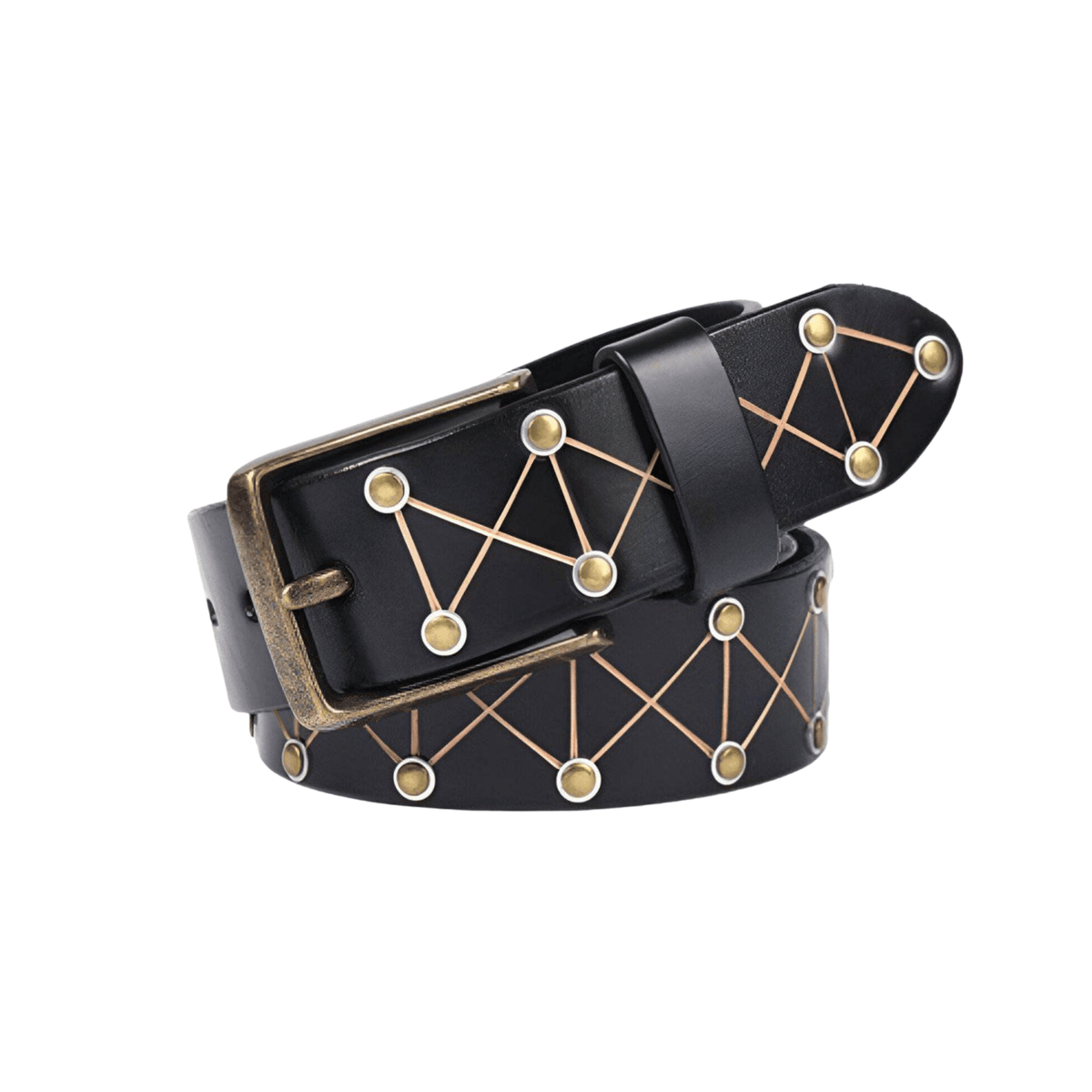 Jora Men's Textured Rivet Belt