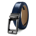 Men's Automatic Buckle Leather Belt, Hole-Free Design