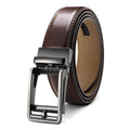 Men's Automatic Buckle Leather Belt, Hole-Free Design