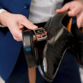 Men's Automatic Buckle Leather Belt, Hole-Free Design