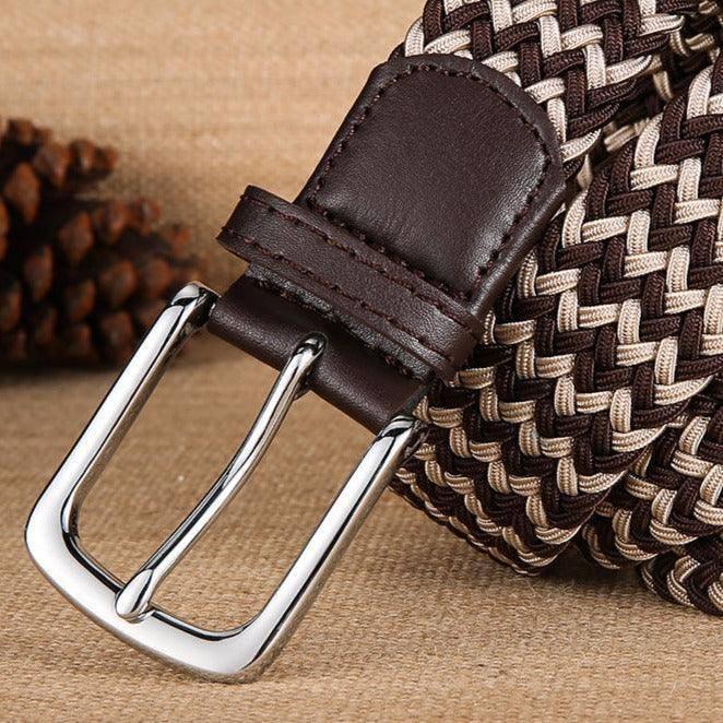 William Men's Elastic Braided Belt