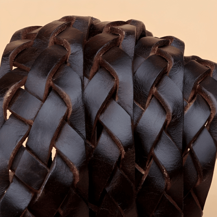 Masui Men's Braided Leather Belt