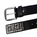 Makan Men's Studded Belt with Silver-Tone Buckle